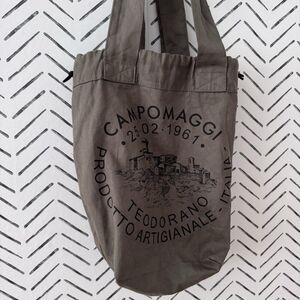Campomaggi Bag Army Green Unisex Roomy Bag‎ Denim Made in Italy